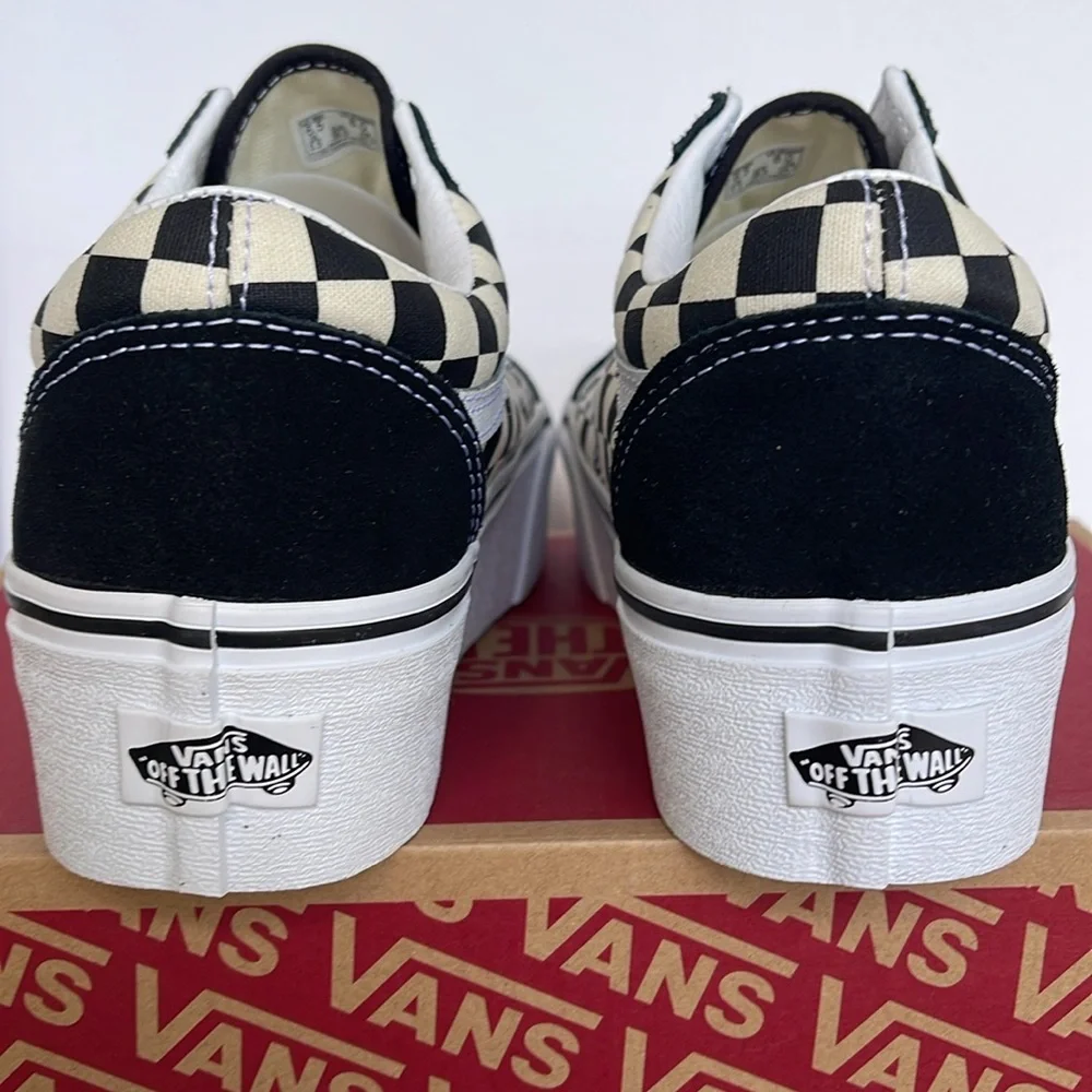 Vans WMNS Old Skool Stacked  Checkerboard Black/Classic VN0A7Q5MTYQ Platforms